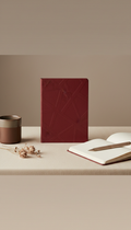 Couples workbook in deep crimson